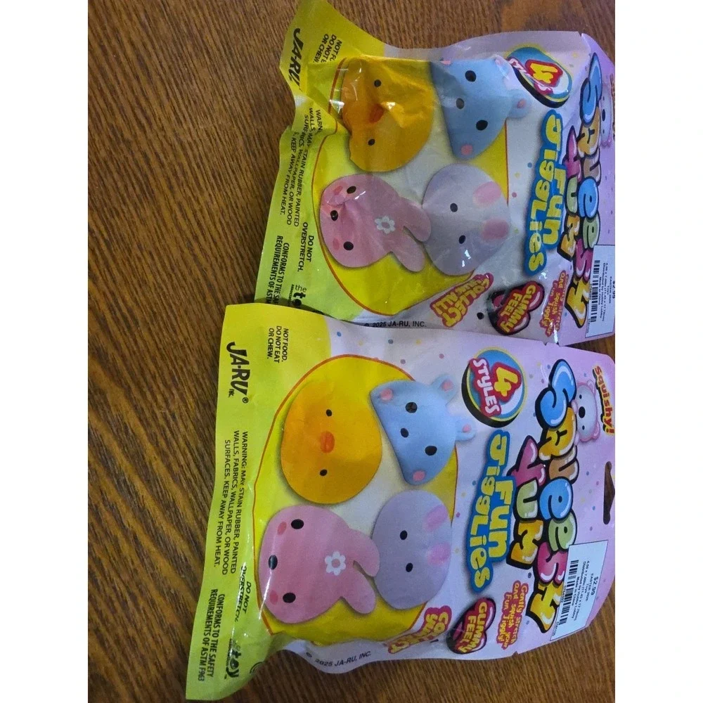 Gosh! Yum Fun‎ Jigglies Squishy Toys Yellow, Pink Sensory Squeeze Lot Of 2